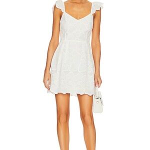 Steve Madden White Flutter Sleeve Sundress